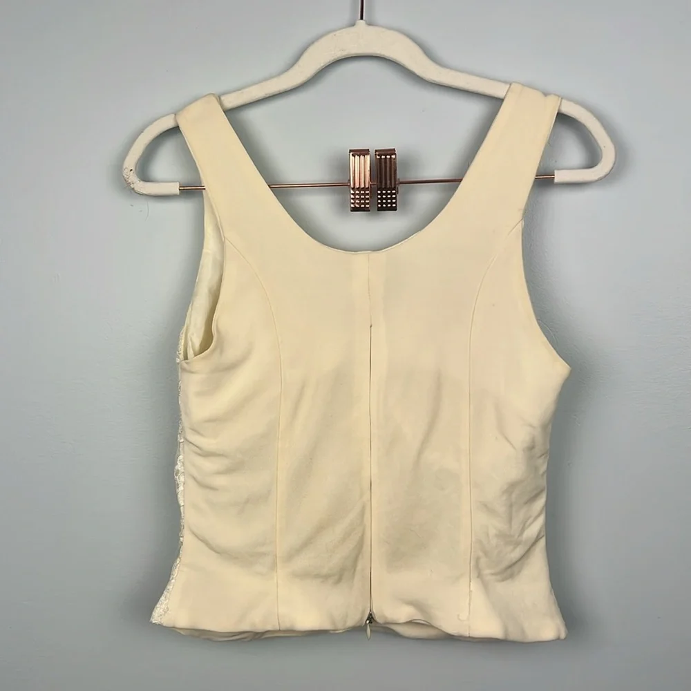 Orna Farho Paris vintage zipper closure ivory corset top - Picture 6 of 7